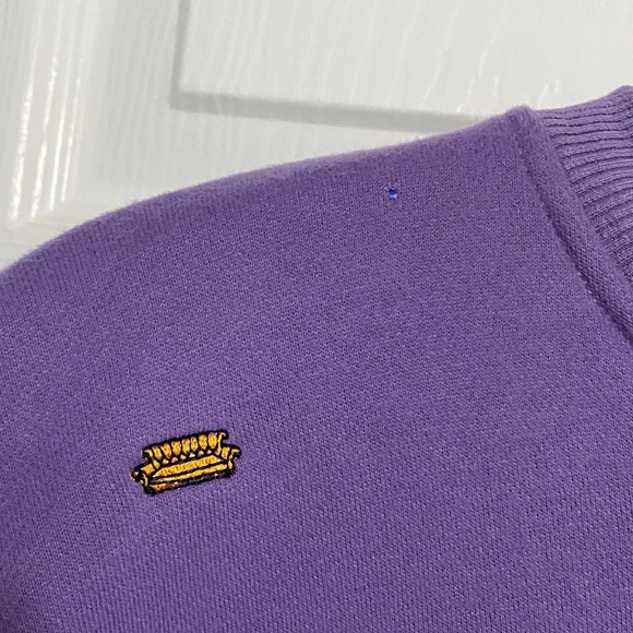 Purple Heavy Weight Crewneck Sweatshirt with Friends Charms Embroidered 2XL - Picture 4 of 16